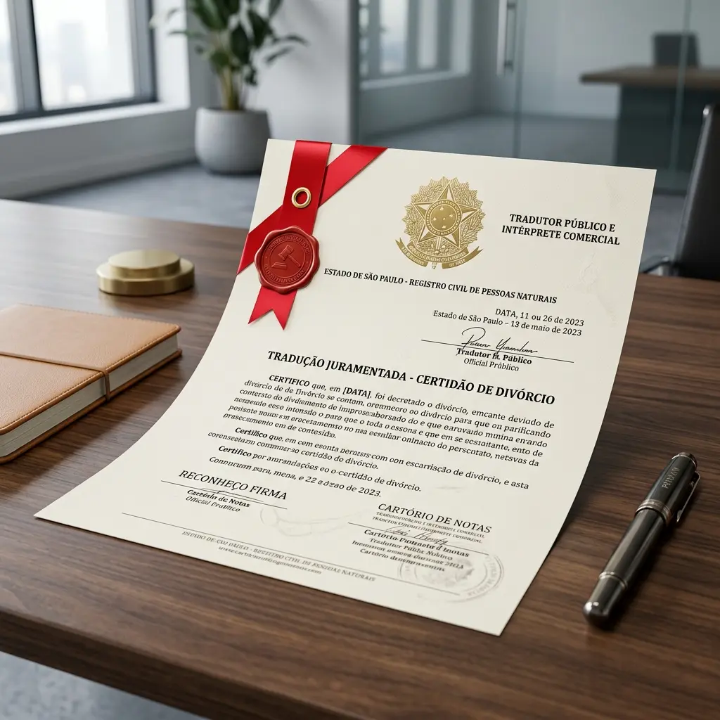 Juramentada - Certidão de Divórcio