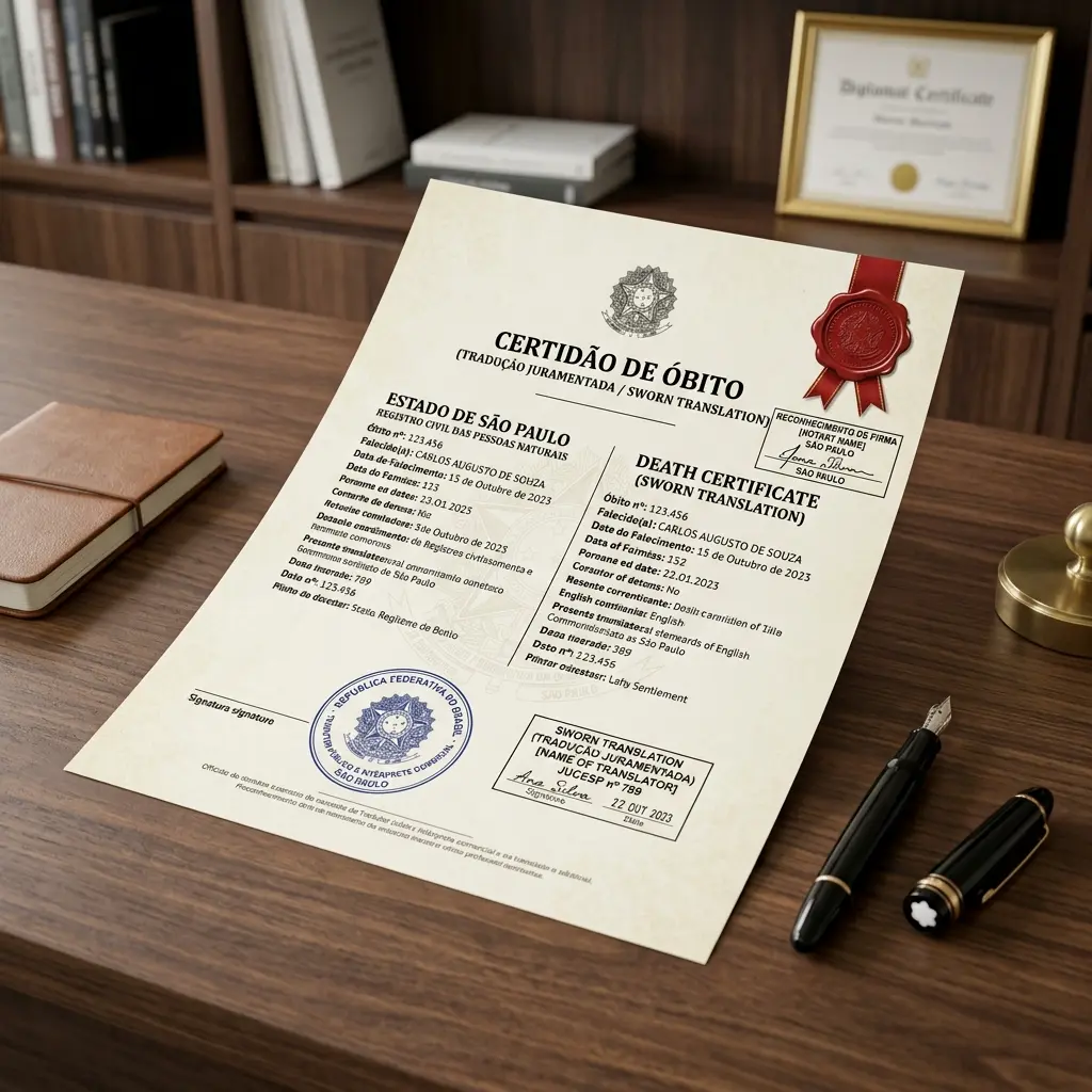 Juramentada - Certidão de Óbito
