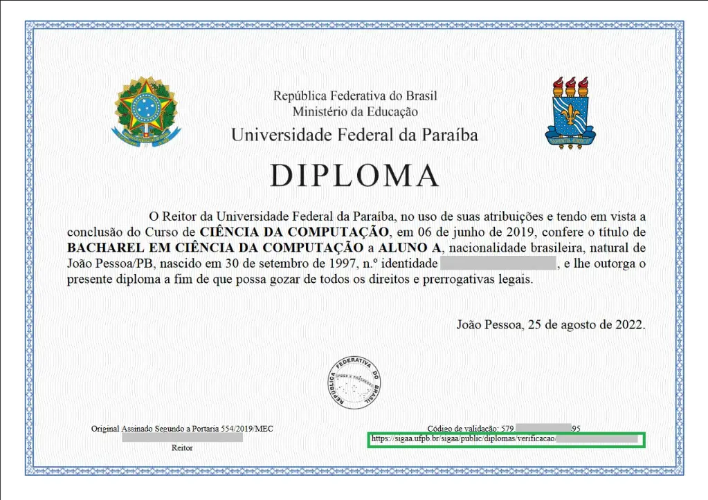 Juramentada - Diploma