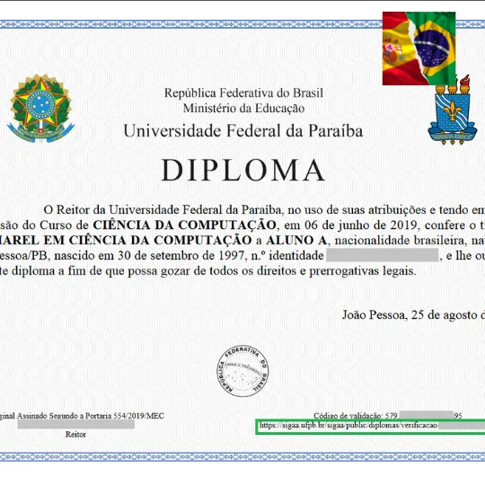 Espanhol - Tradução Juramentada Diploma