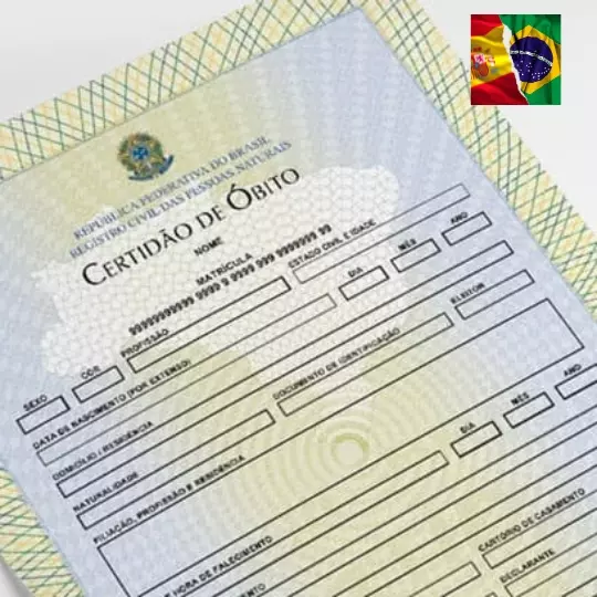 Espanhol - Tradução Juramentada Certidão de Óbito