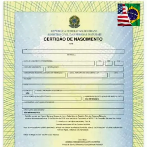 Inglês - Tradução Juramentada Certidão de Nascimento