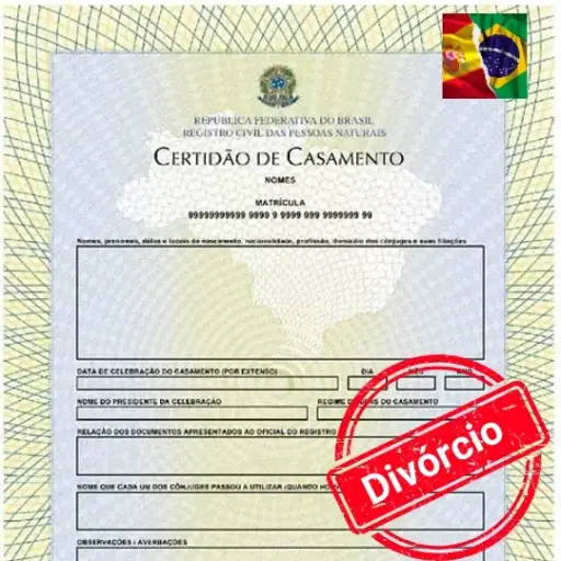 Espanhol - Tradução Juramentada Certidão de Divórcio