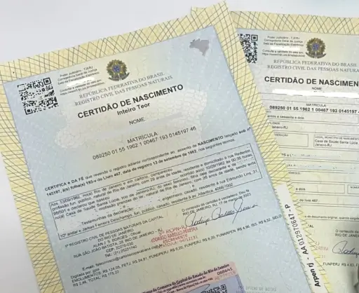 Tradução Juramentada Certidão de Nascimento