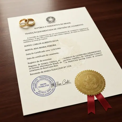 Juramentada - Certidão de Casamento
